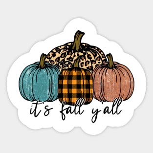 It's Fall Y'all Pumpkin Sticker